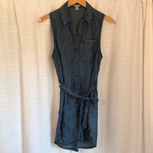 Chambray denim dress